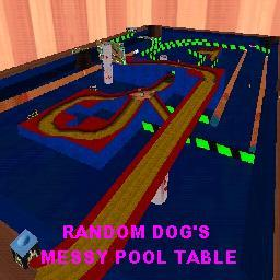 Random Dog's Messy Pool Table